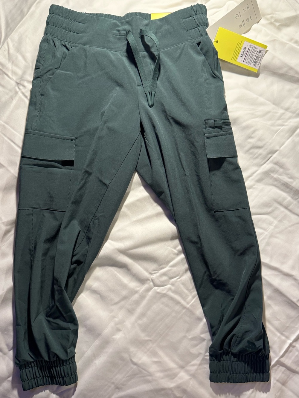 Boys XS (4/5) Dark Green Cargo Jogger Pants - Casual Comfort